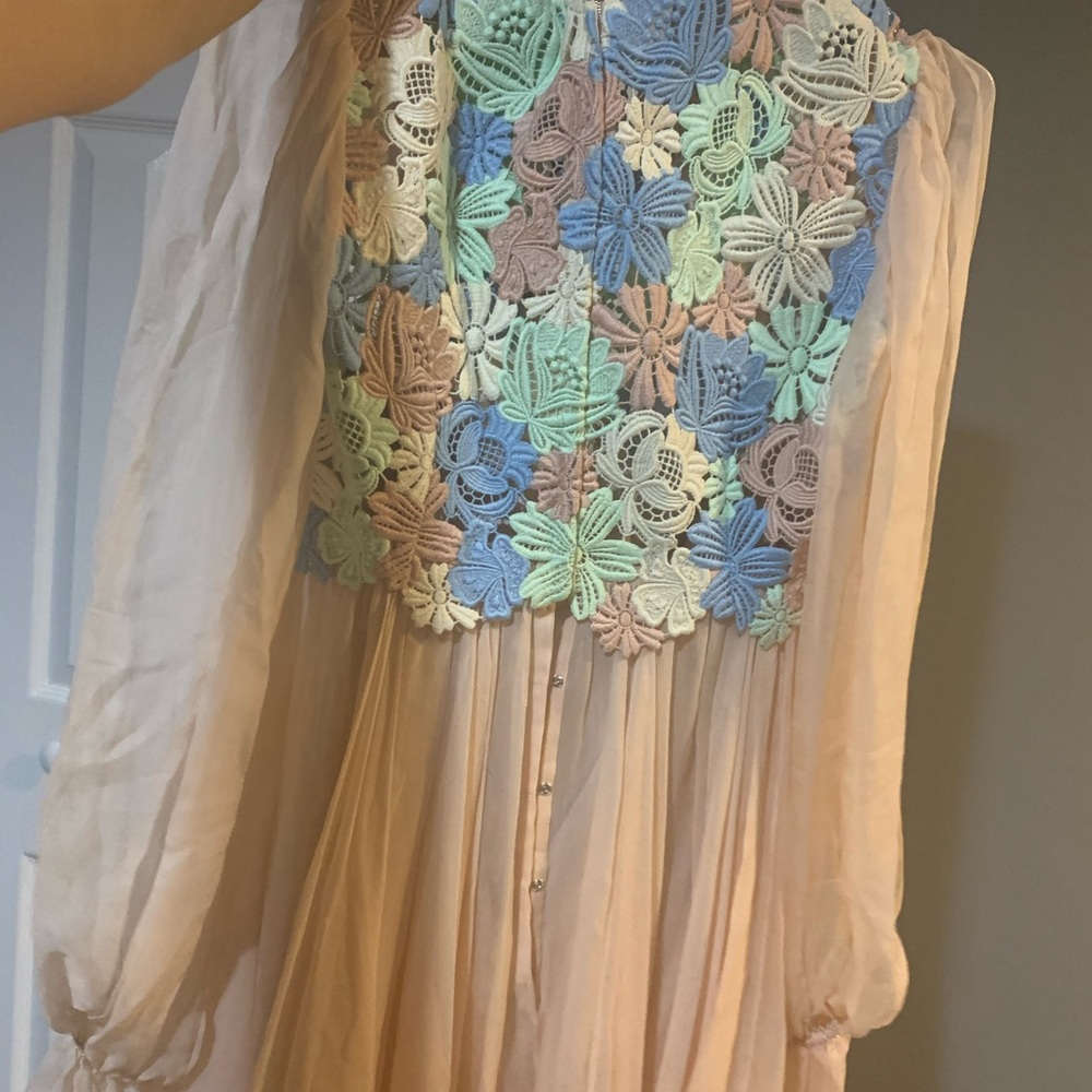 Dolce & Gabbana Floral Macramé Chiffon Dress - Picture 6 of 8